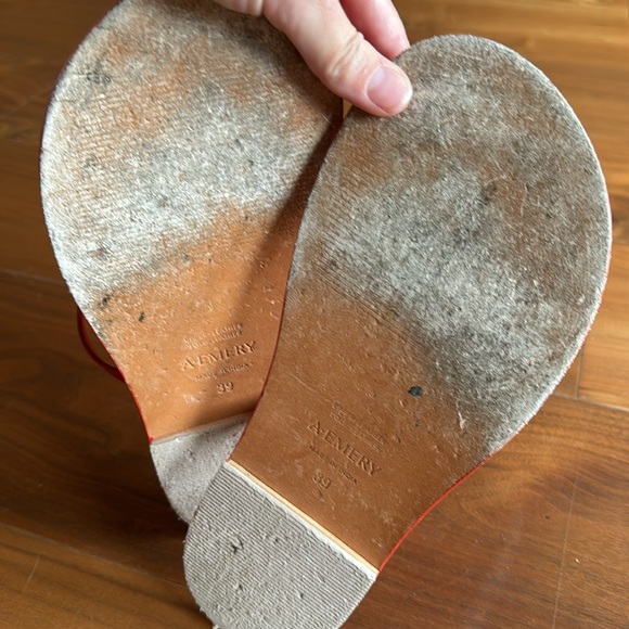 A.EMERY Red Suede Turi Sandals / Poppy Suede EU 39 / US 8 - Picture 7 of 8